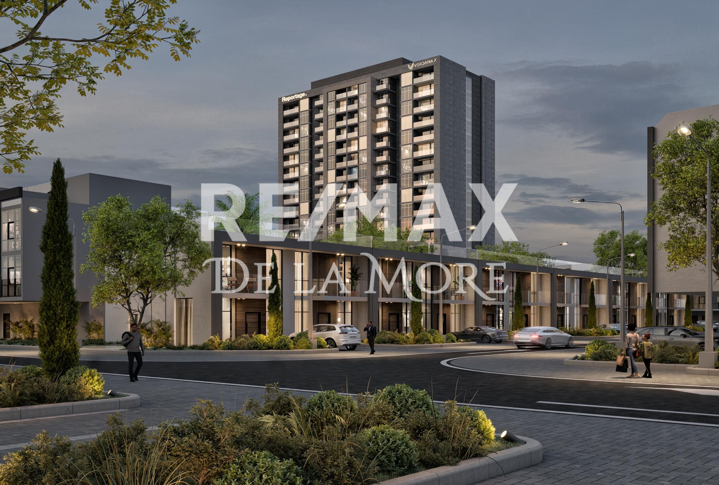 03-tower view night copy Verdana 10 apartment building in Dubai Investment Park