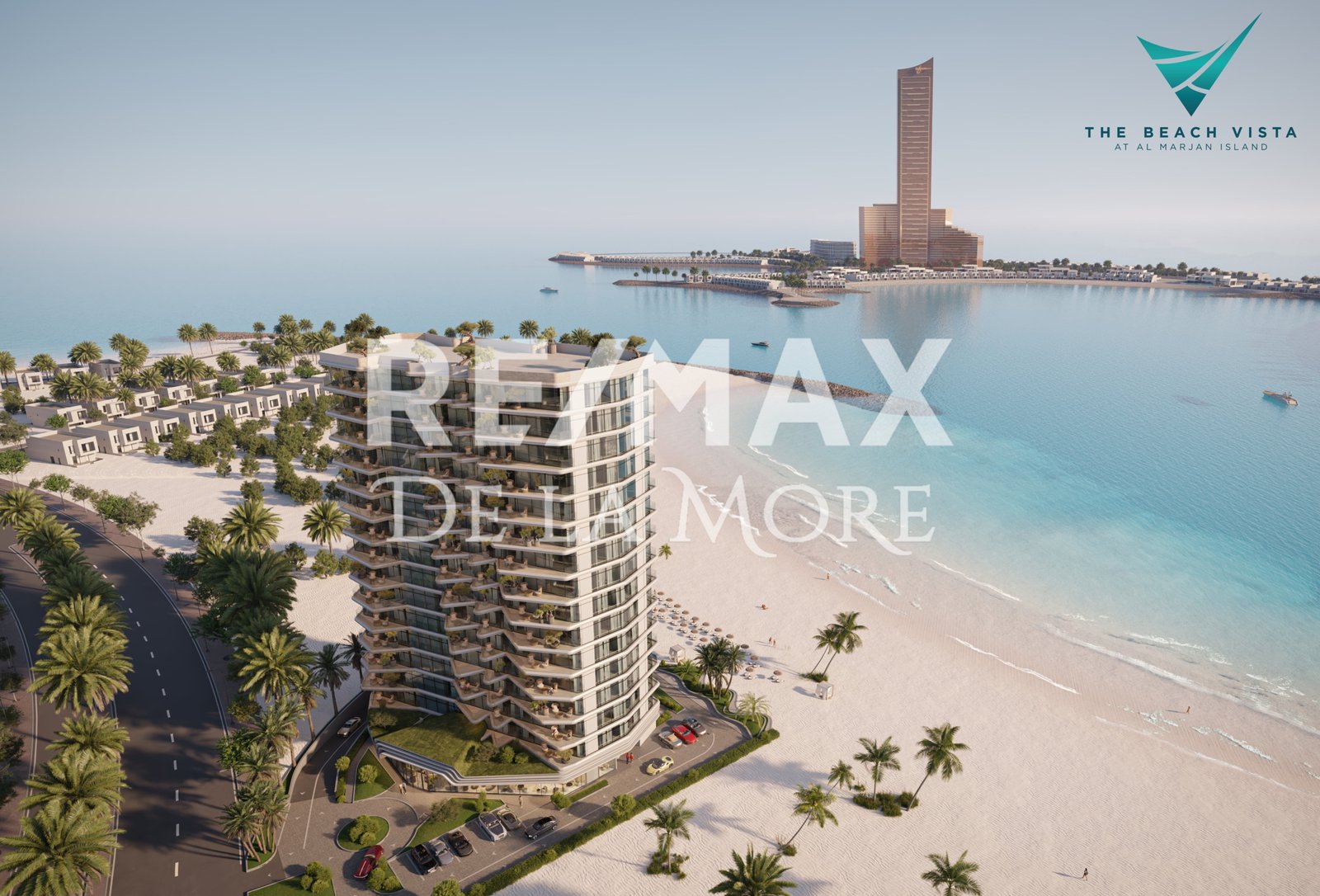 Beach Vista - Apartments for sale on Al Marjan Island, Ras Al Khaimah, United Arab Emirates with a view of the Wynn Casino, first casion in the middle east.